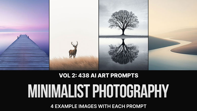 دانلود 438 پرامپت هوش مصنوعی میدجورنی Minimalist Photography
