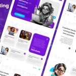 قالب فیگما Ai Creative Marketing services landing page
