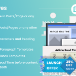 دانلود افزونه وردپرس Article Read Time & Progress Bar