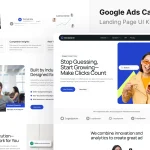 قالب فیگما Clickstorm - Google Ads Campaign Landing Page