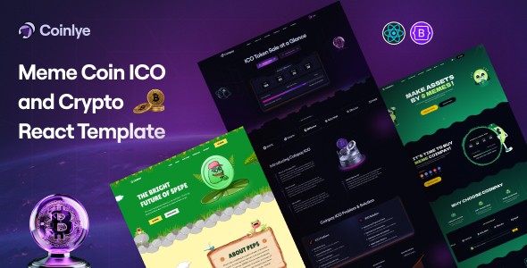 دانلود Coinlye - Meme coin ICO & Crypto React Template