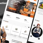 قالب فیگما Construction Services Landing Page Template