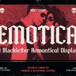 دانلود فونت Glimoria – Horror Font دانلود فونت Emotica – Blackletter Romance Font