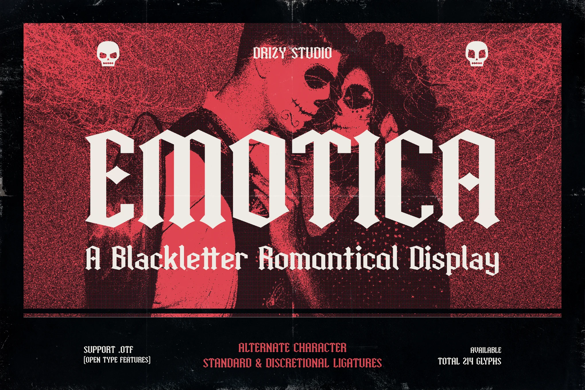 دانلود فونت Emotica – Blackletter Romance Font