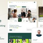 قالب مشاوران مالی شرکت‌های سرمایه‌گذاری وردپرس Finovate