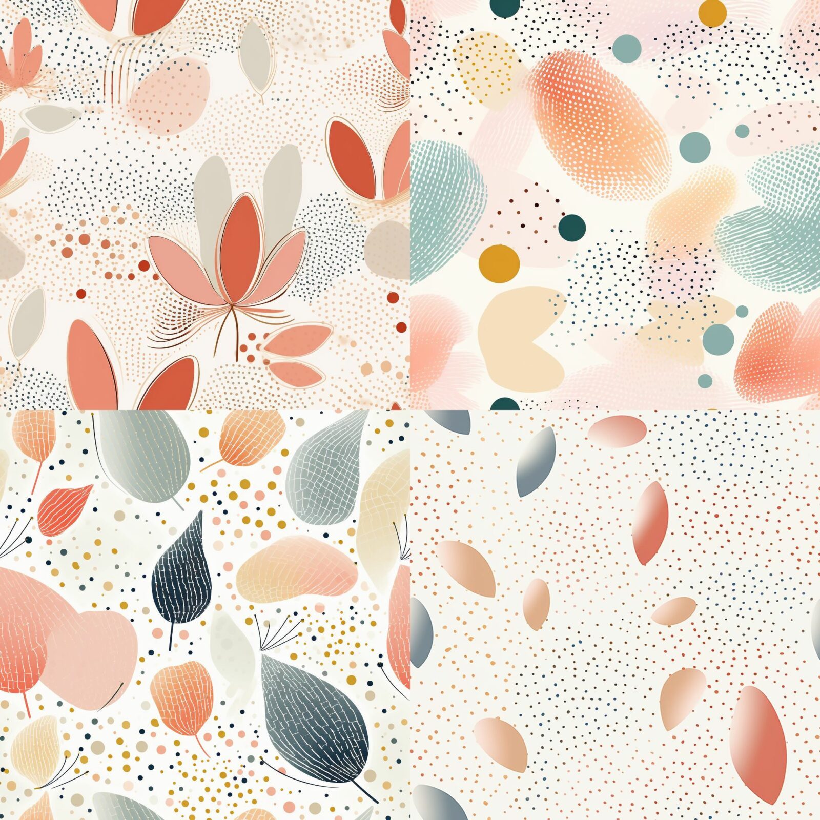 دانلود 414 پرامپت هوش مصنوعی میدجورنی Floral Patterns