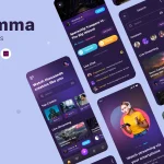 دانلود رابط کاربری موبایل Gamma - Game UI App Concept