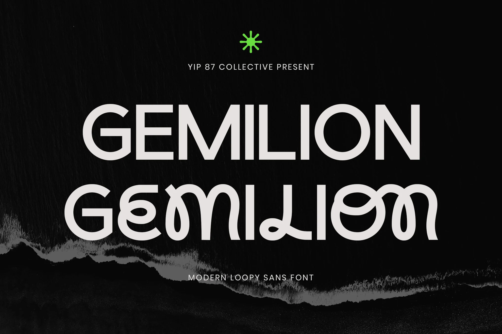 دانلود فونت Gemilion - Modern Experimental Loopy Bold Sans