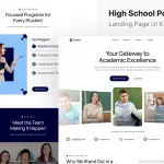 دانلود قالب فیگما Gradify - High School Portal Landing Page