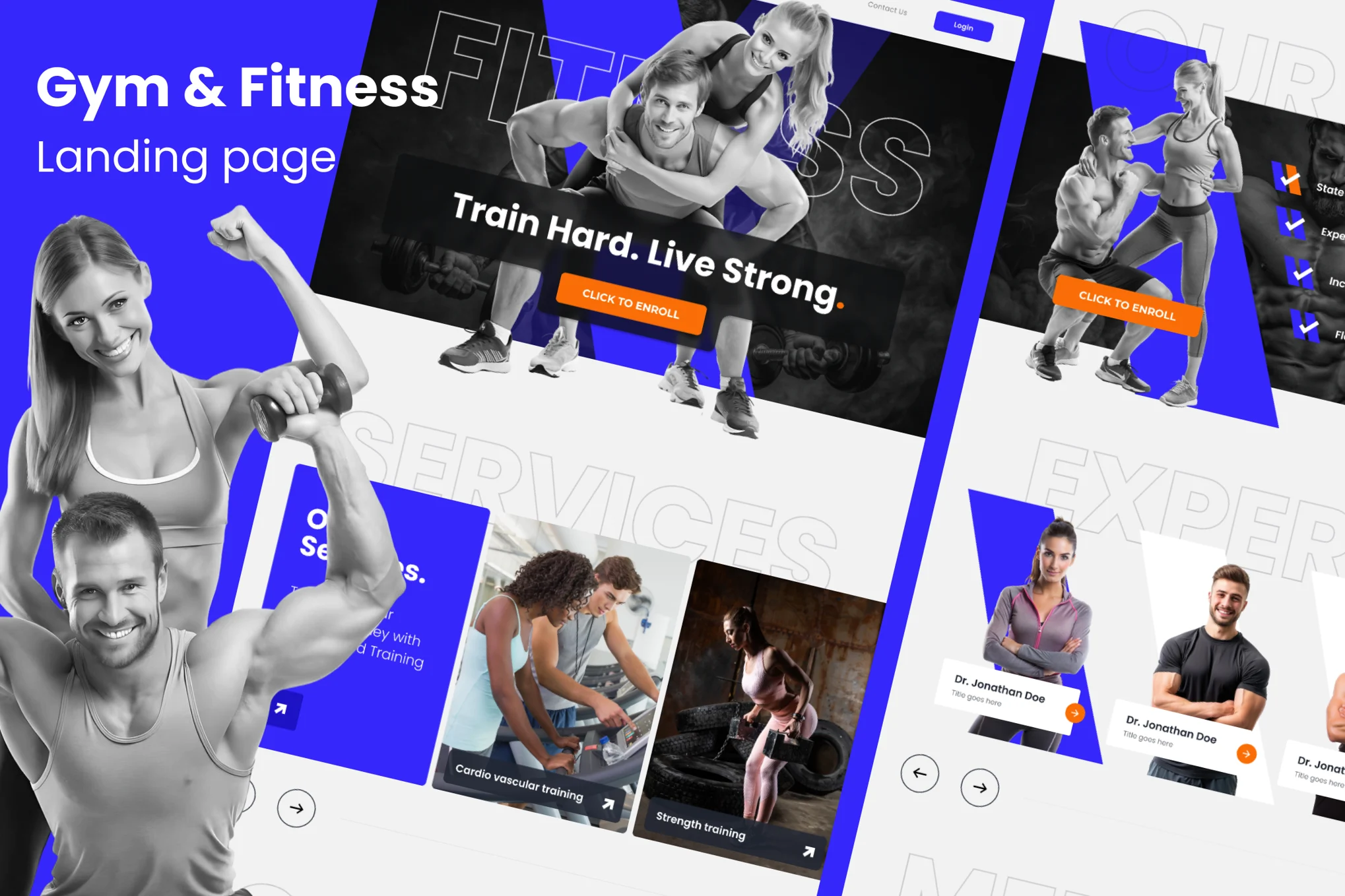 قالب فیگما Gymz - Gym and Fitness Landing Page Template