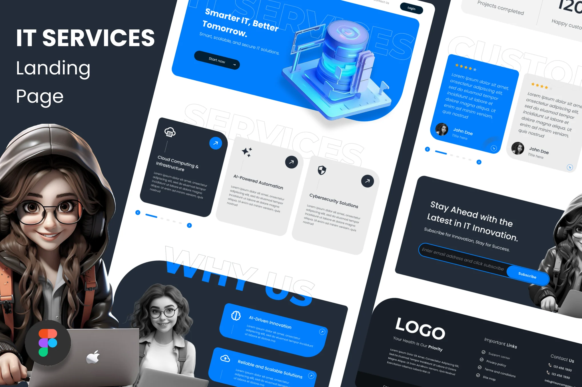 دانلود قالب فیگما IT services - Landing Page Template