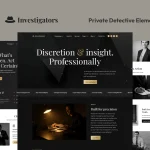 دانلود قالب خدمات امنیتی وردپرس Investigators
