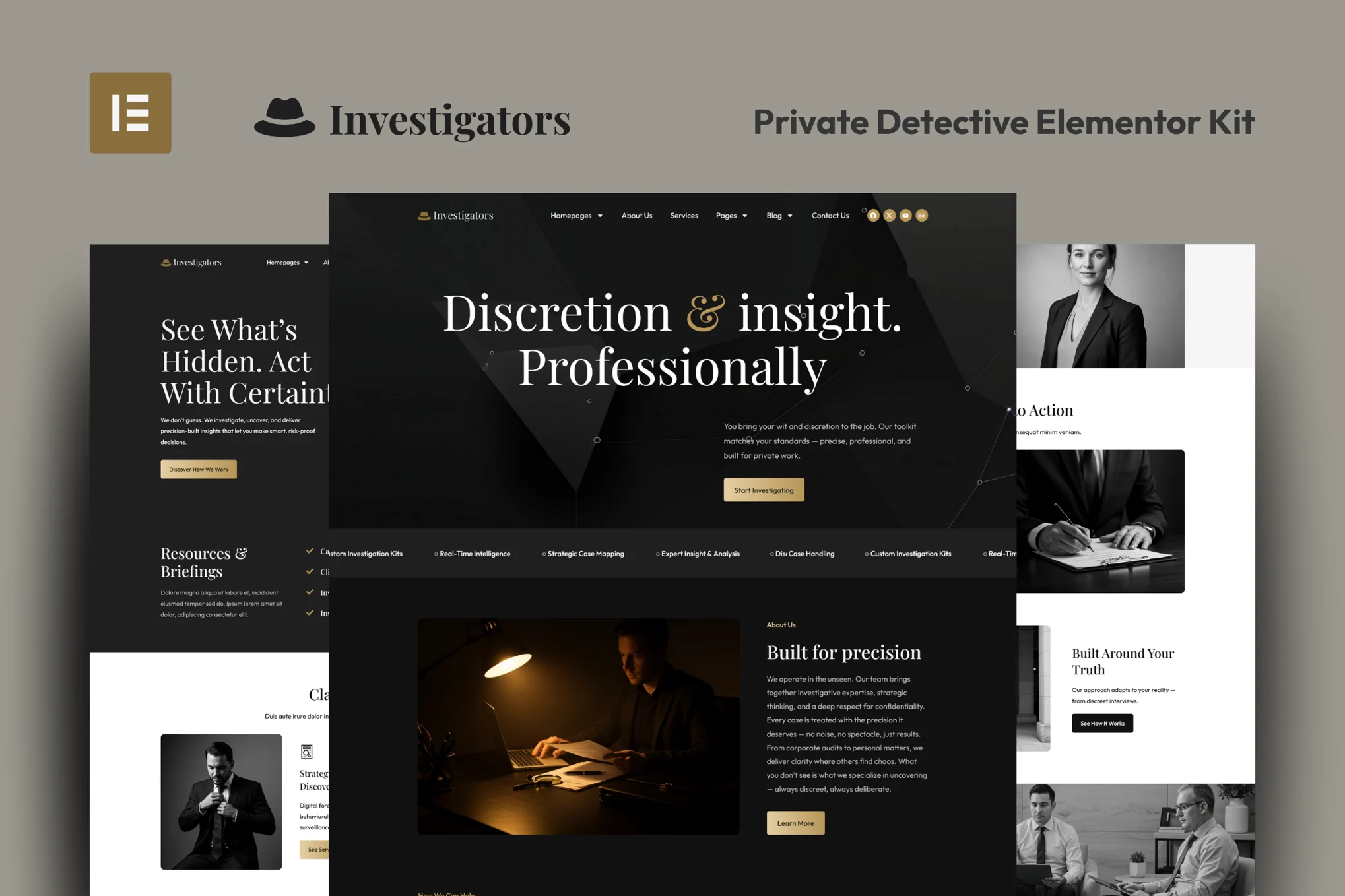 دانلود قالب خدمات امنیتی وردپرس Investigators