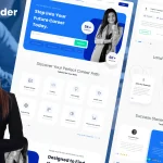 دانلود قالب فیگما Job finder landing page template