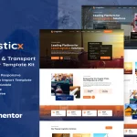 دانلود قالب شرکت حمل و نقل المنتور وردپرس Logisticx