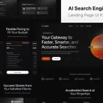 قالب فیگما Lognify - AI Search Engine Landing Page