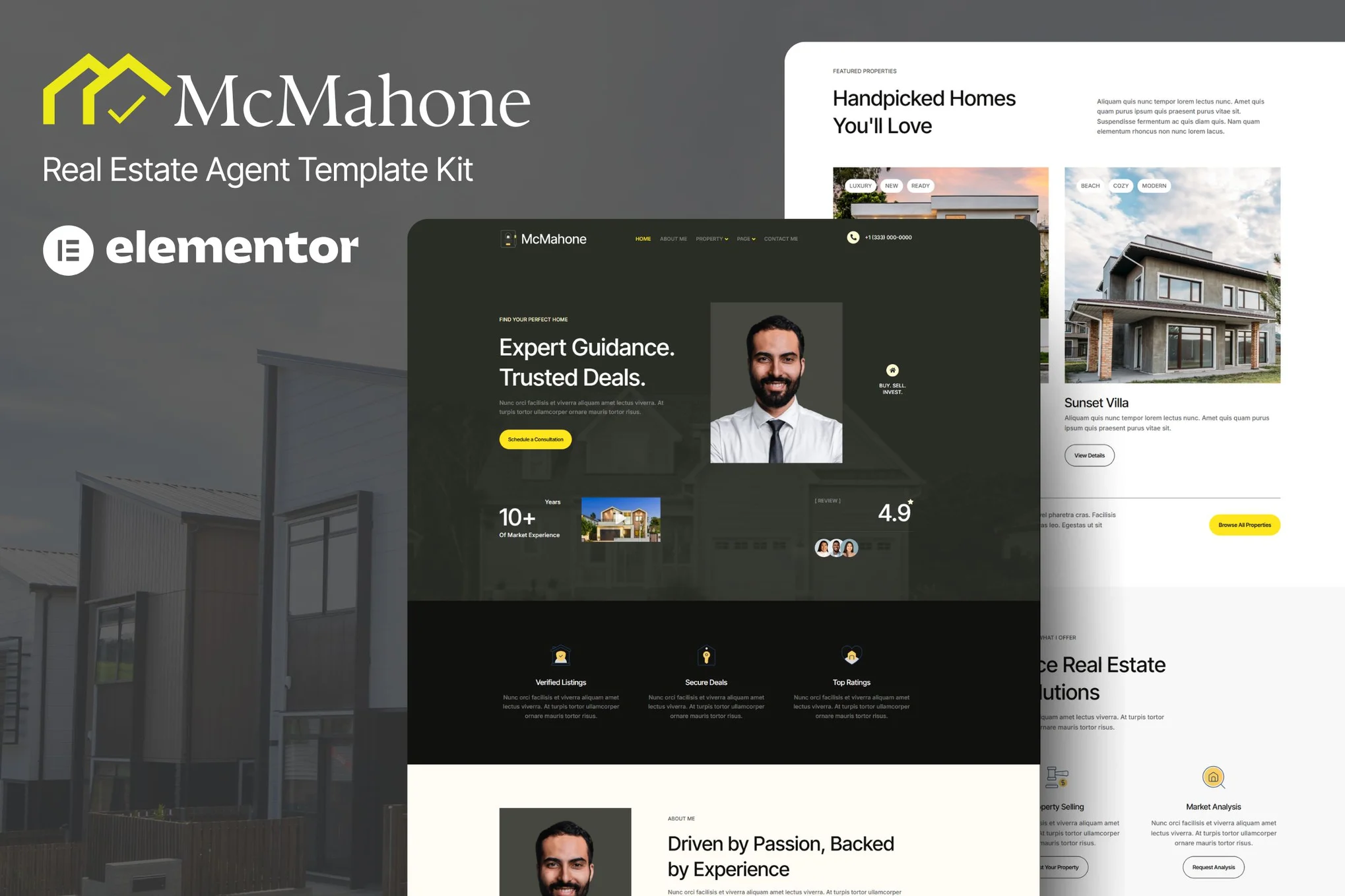قالب تخصصی مشاورین املاک وردپرس McMahone