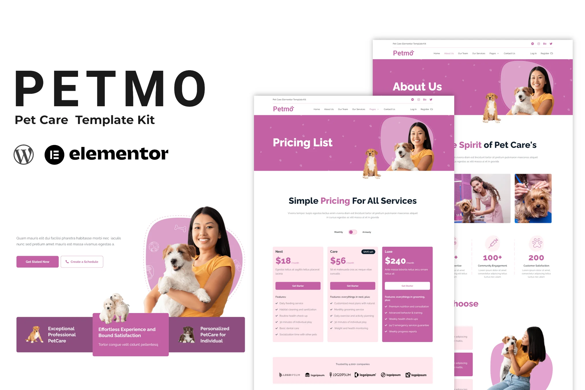 قالب کلینیک‌ دامپزشکی و پت شاپ وردپرس Petmo