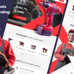 قالب فیگما Power tools store Landing Page Template