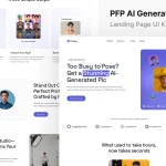 قالب فیگما Praipy - Profile Picture AI Generate Landing Page