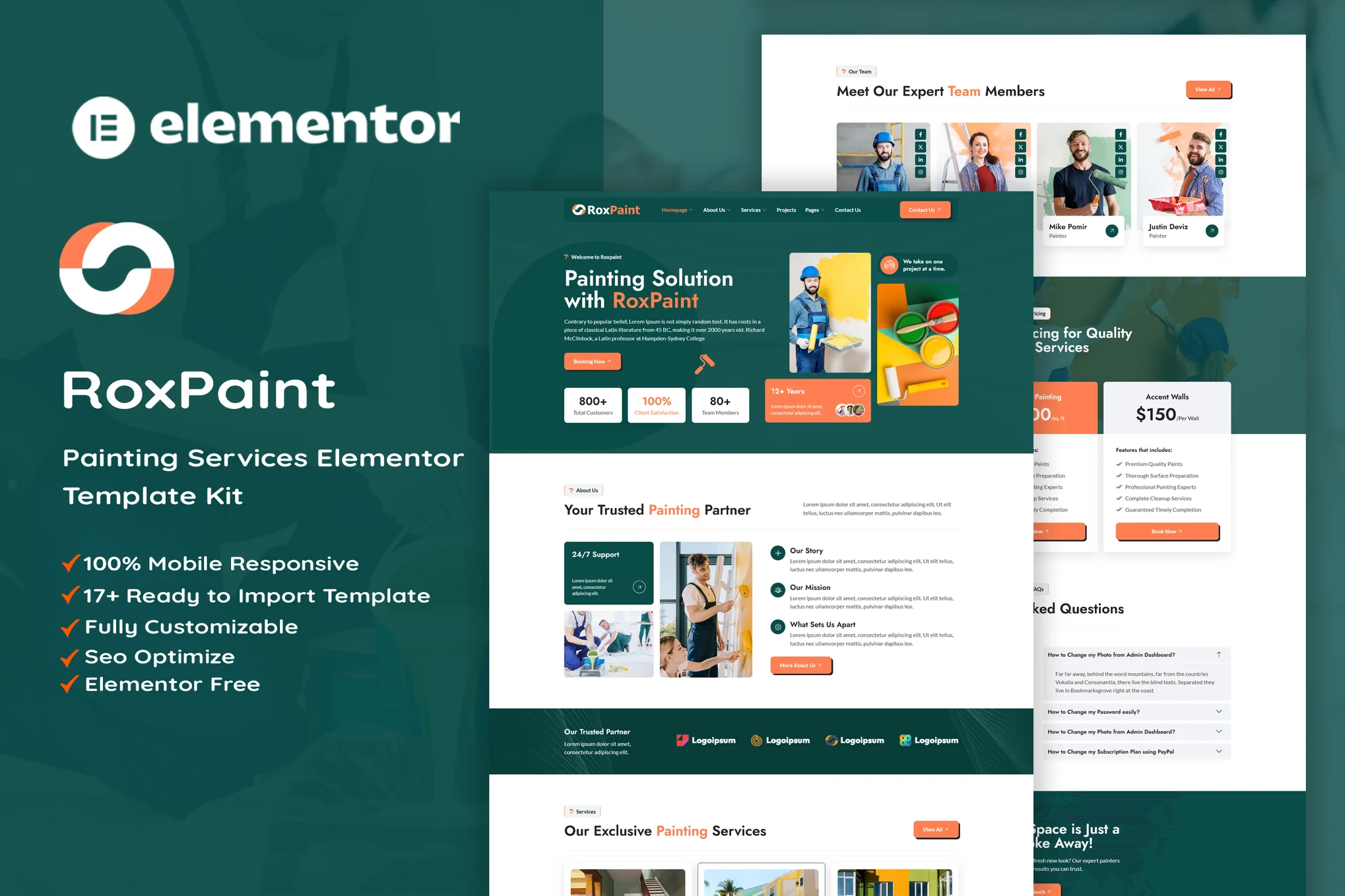 دانلود قالب نقاشی ساختمان وردپرس RoxPaint