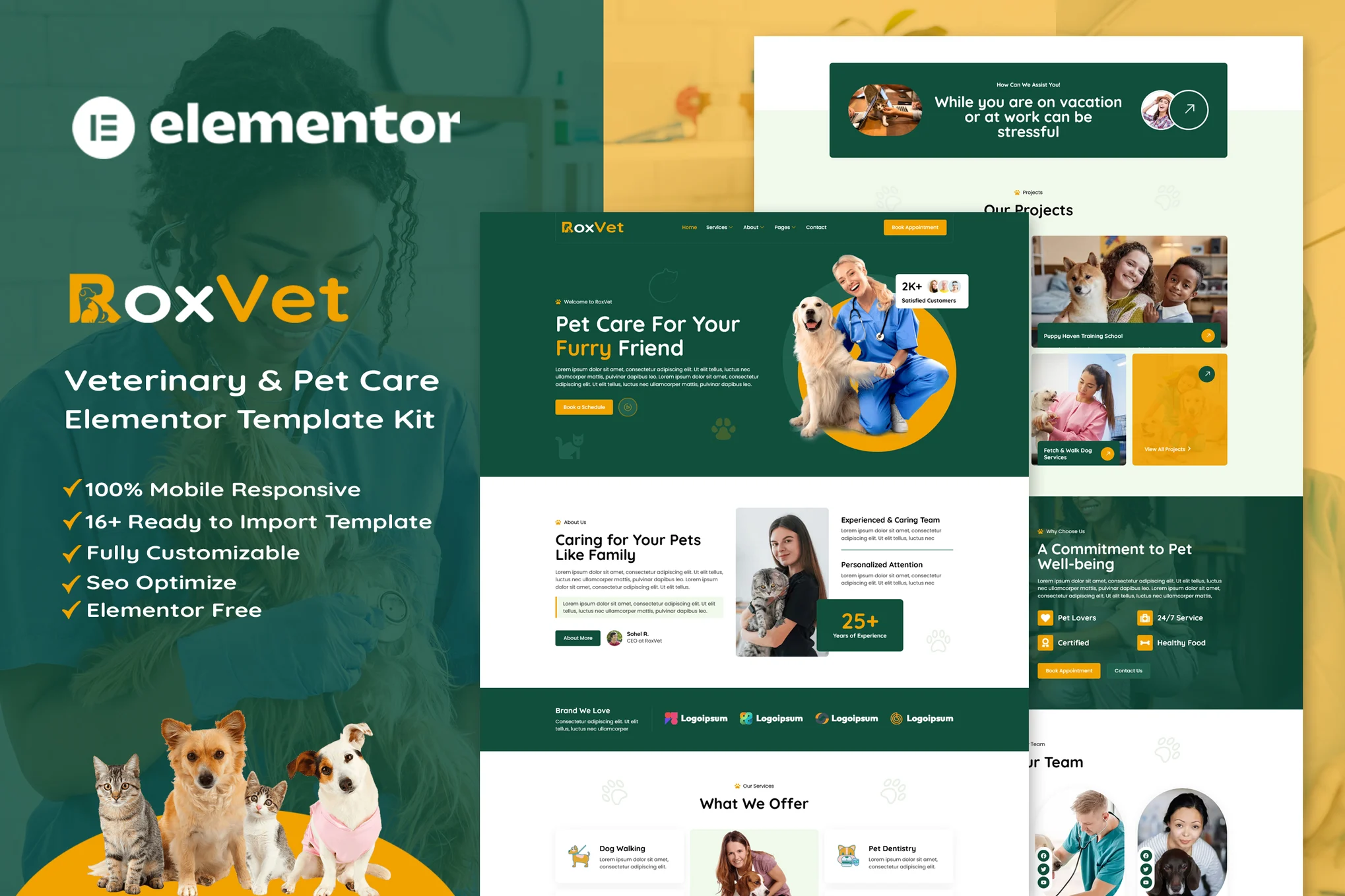 دانلود قالب کلینیک دامپزشکی وردپرس RoxVet