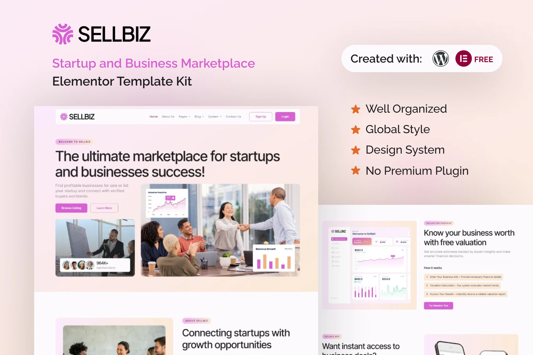 قالب راه‌اندازی بازار تجارت آنلاین و استارتاپ‌ Sellbiz