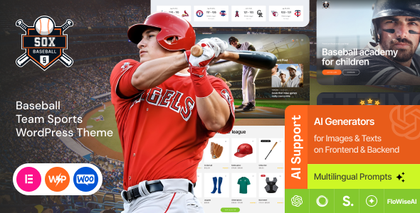 دانلود قالب باشگاه ورزشی وردپرس Sox