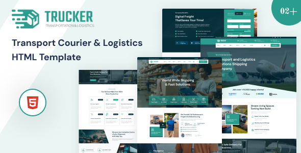 دانلود قالب HTML سایت شرکت حمل و نقل Trucker