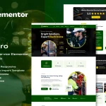 قالب سایت خدمات برق وردپرس Voltpro