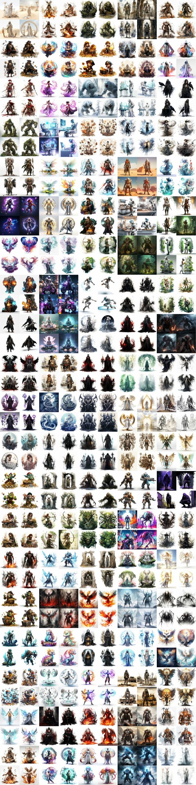 دانلود 435 پرامپت هوش مصنوعی میدجورنی Fantasy Characters