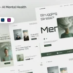 دانلود قالب فیگما Amheal - AI Mental Health Website