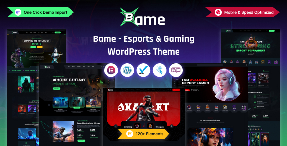 دانلود قالب گیمینگ و eSports وردپرس Bame