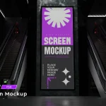 دانلود موکاپ لایه باز Billboard Screen Mockup