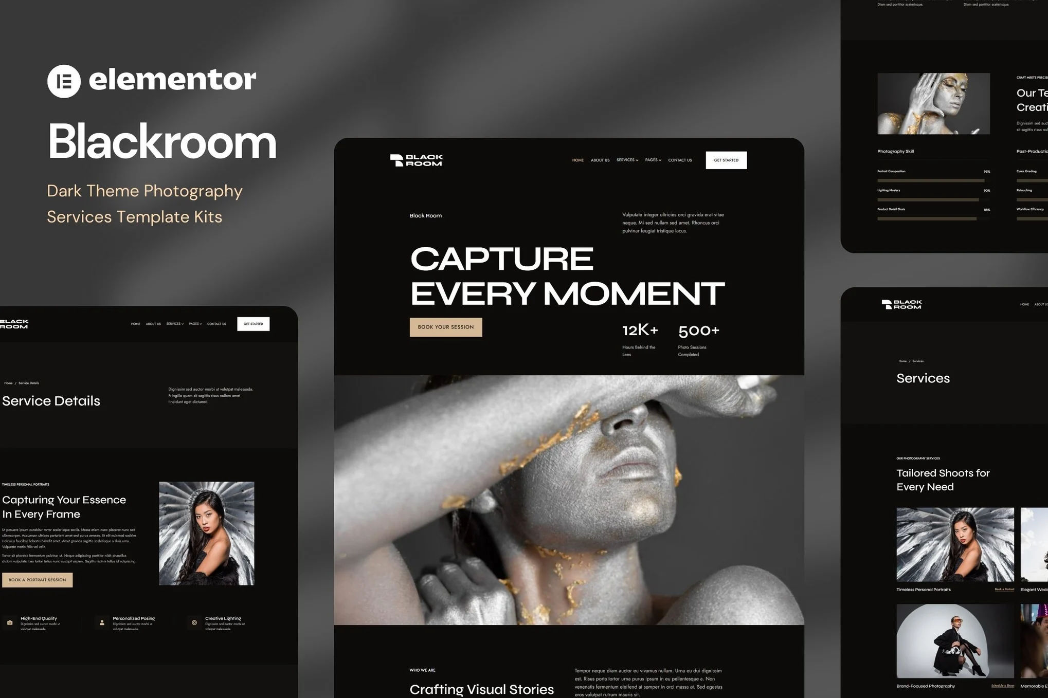 قالب عکاسی و آتلیه های هنری وردپرس Blackroom