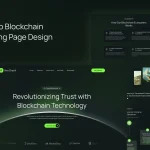 قالب فیگما Blockchain Crypto Dark Futuristic Landing Page