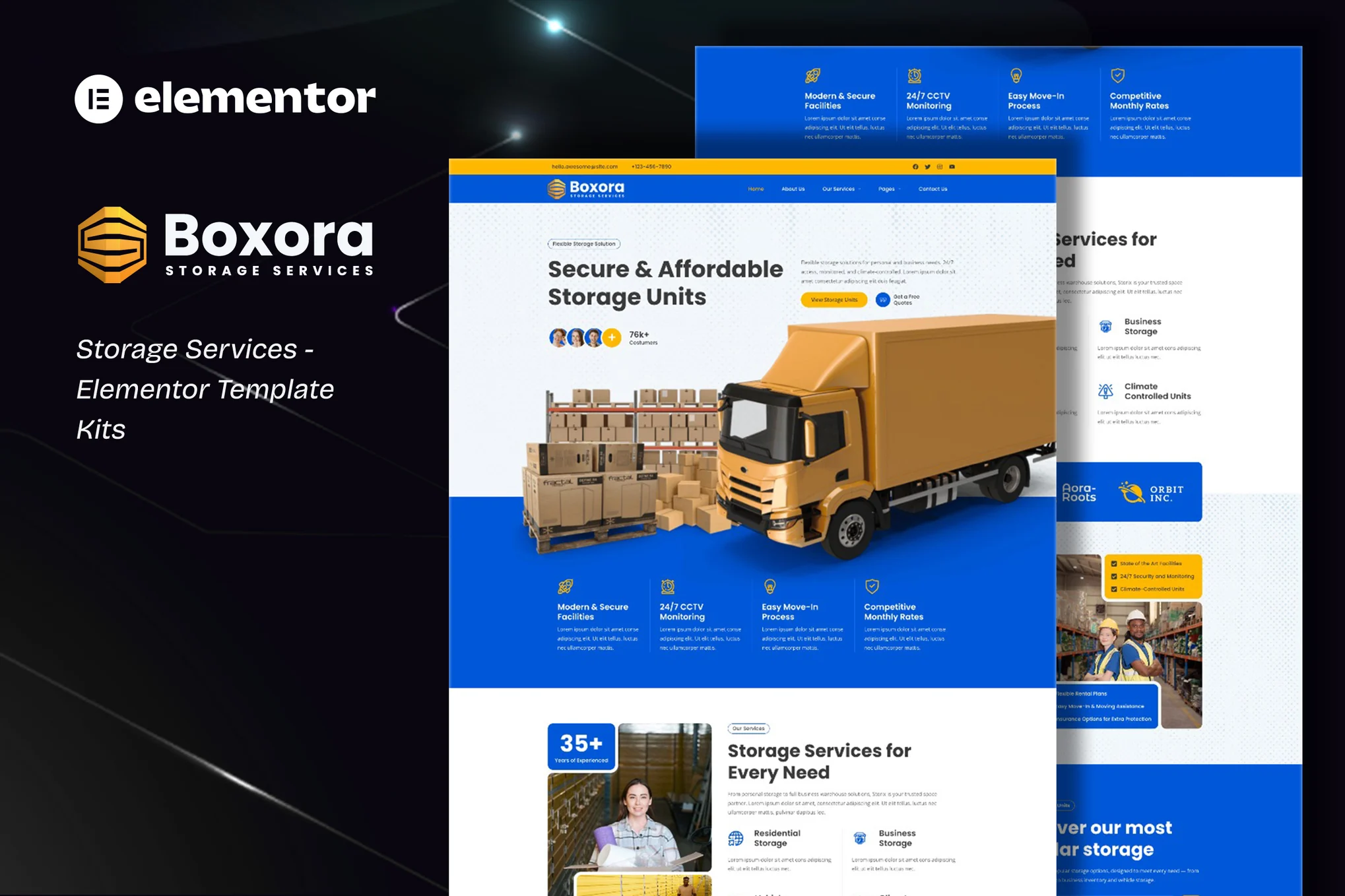 قالب خدمات انبارداری و ذخیره‌سازی وردپرس Boxora