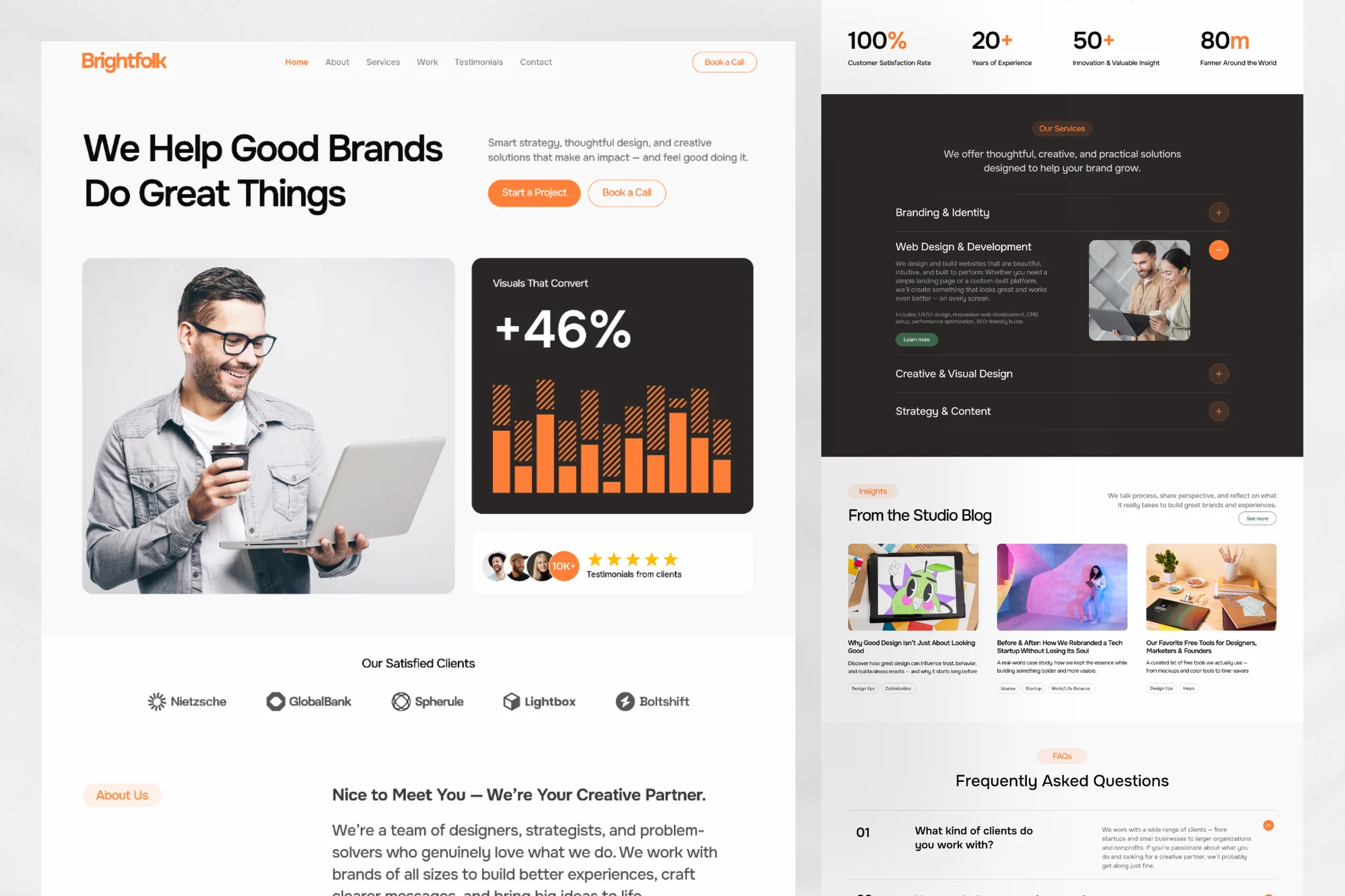 دانلود قالب فیگما Brightfolk - Digital Agency Landing Page