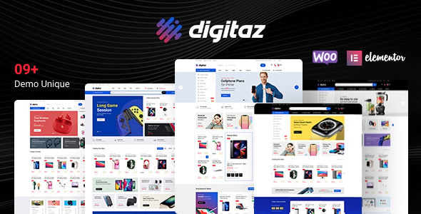 قالب فروشگاه لوازم الکترونیکی و دیجیتال وردپرس Digitaz