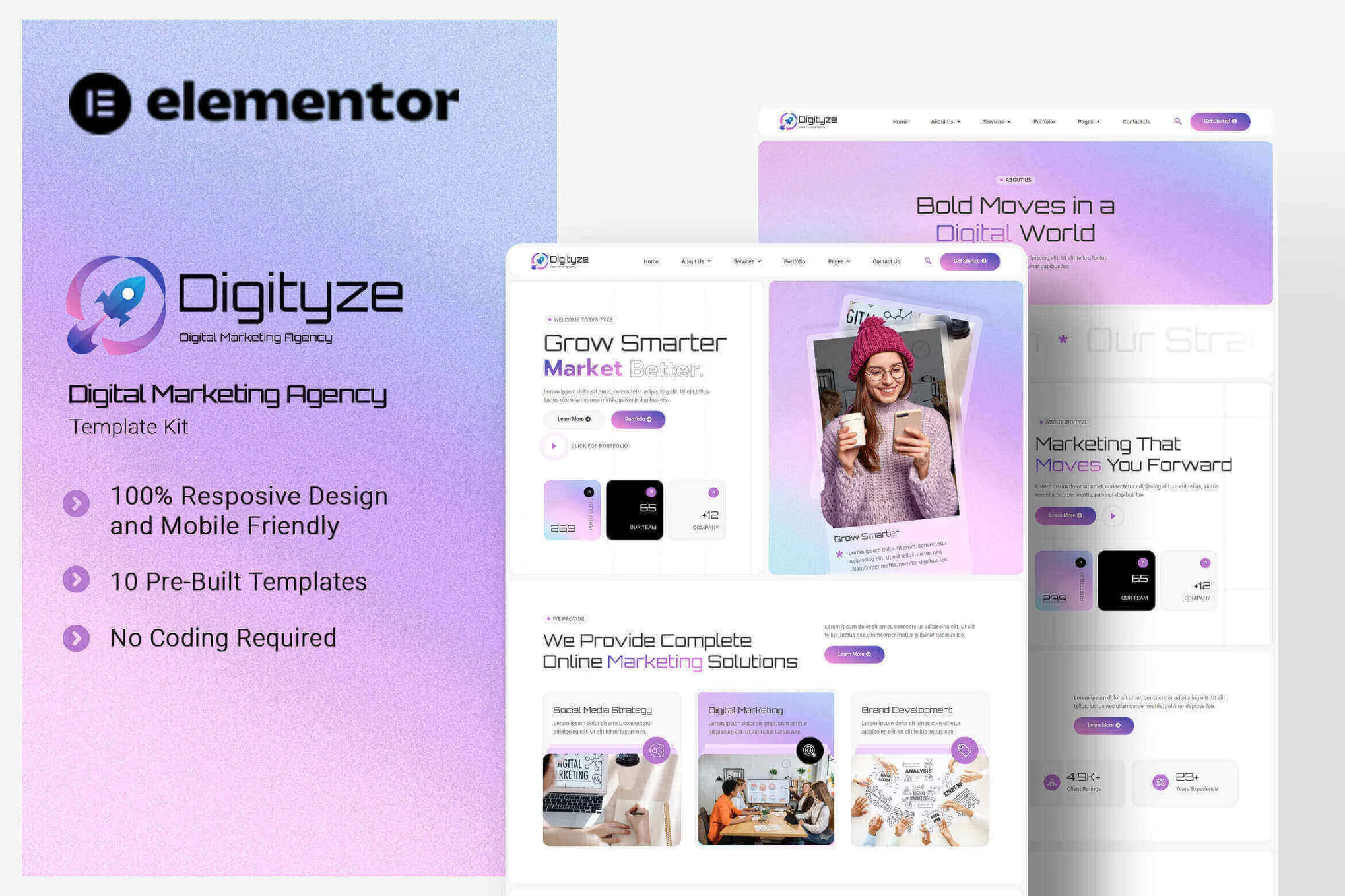 قالب آژانس‌های دیجیتال مارکتینگ و سئو وردپرس Digityze