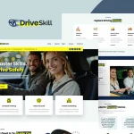 دانلود قالب آموزشگاه‌ رانندگی وردپرس DriveSkill