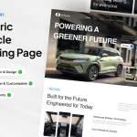 قالب فیگما Driveon - Electric Vehicle Landing Page