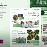 قالب فیگما Marketing & Branding Insights Email Newsletter قالب فیگما Eco Living & Sustainability Tips Email Newsletter