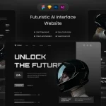 قالب فیگما Fixile - Futuristic AI Interface Website