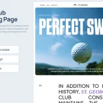 قالب فیگما Golf Club Landing Page - ST. George