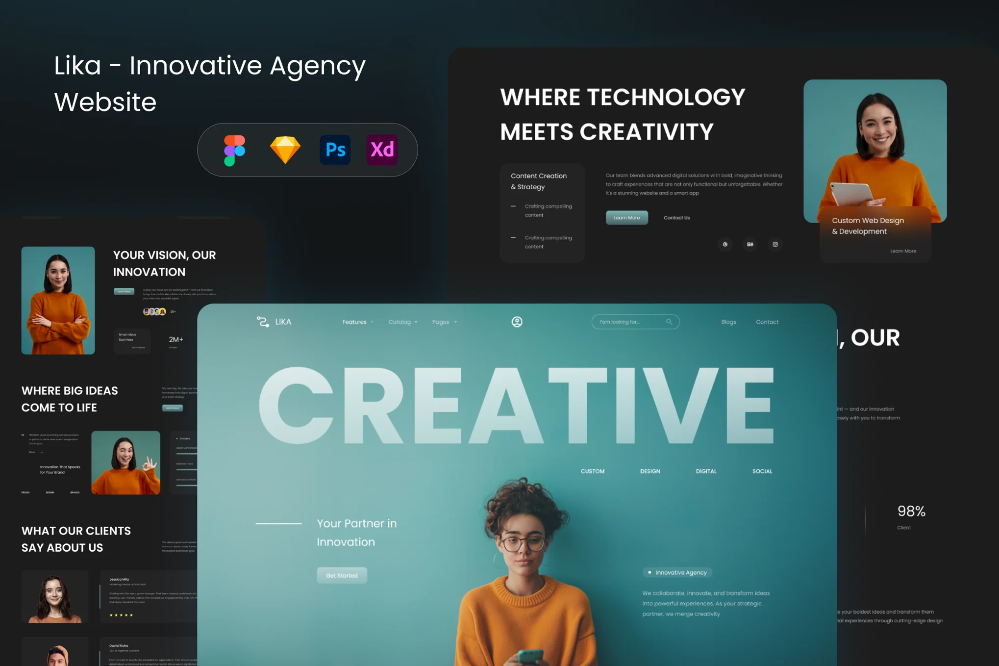 دانلود قالب فیگما Lika - Innovative Agency Website