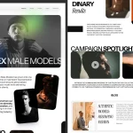 قالب فیگما Model Talent Agency Landing Page Template