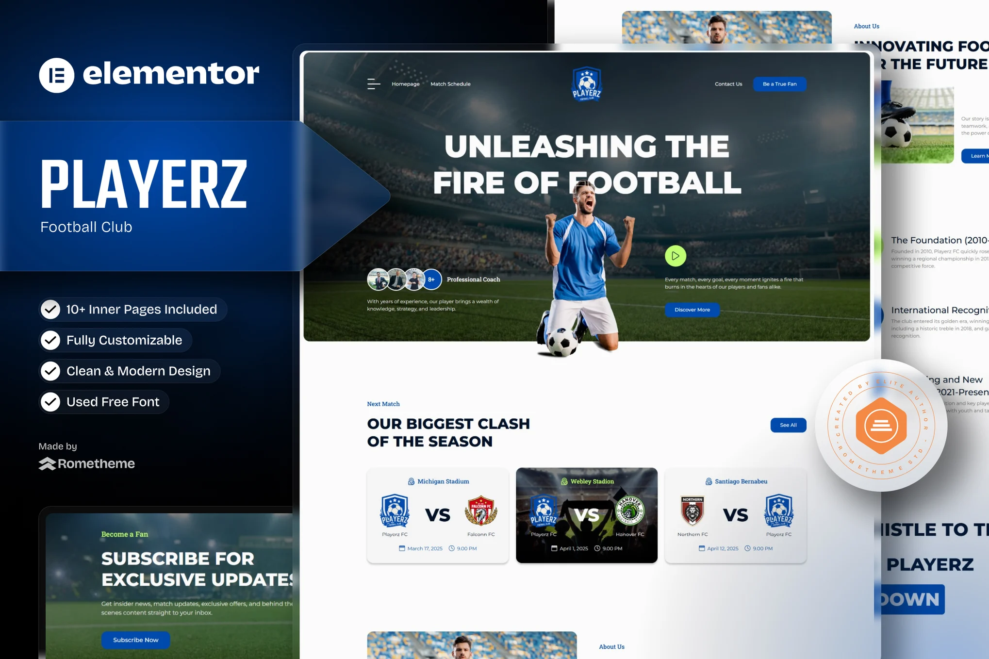 قالب وردپرس تیم‌های فوتبال و باشگاه‌های ورزشی Playerz
