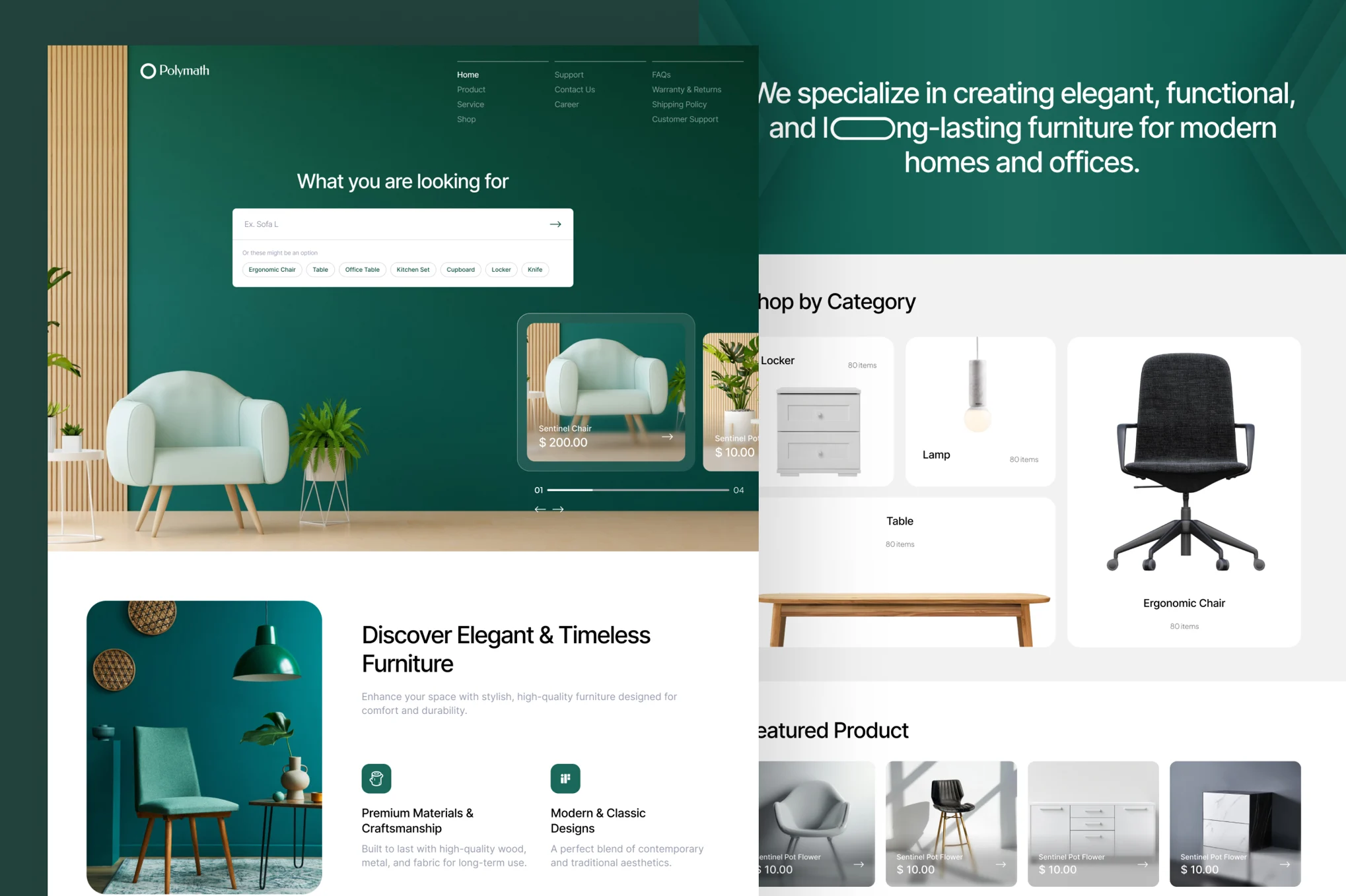 دانلود قالب فیگما Polymath - E Commerce Product Website