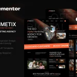 قالب وردپرس پرتفولیوی طراح محصول Oranx دانلود قالب شرکتی المنتور وردپرس Prometix